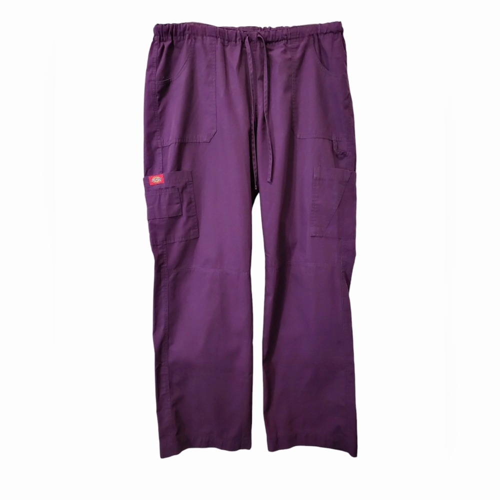 Purple Dickies Cargo Scrub Pants
